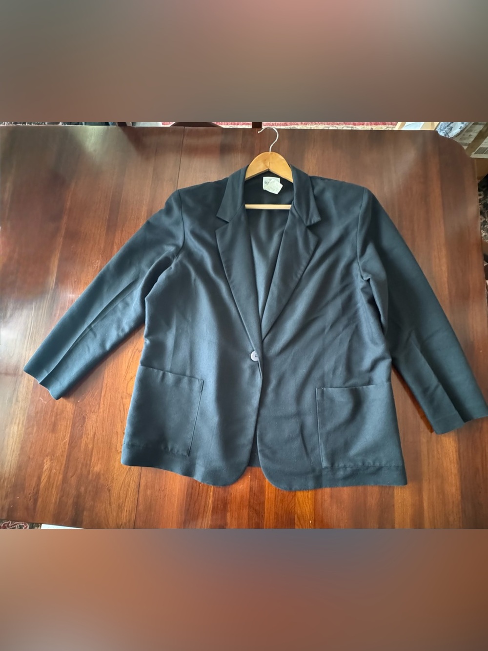 Bentley VTG Women Classic Button Black Blazer Size 17/18